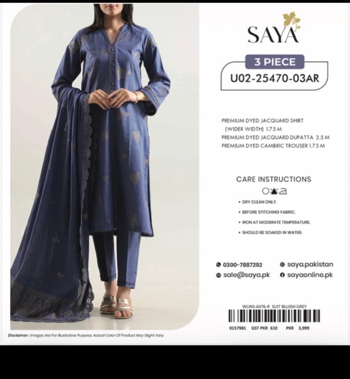 saya cotton jquard 3pc