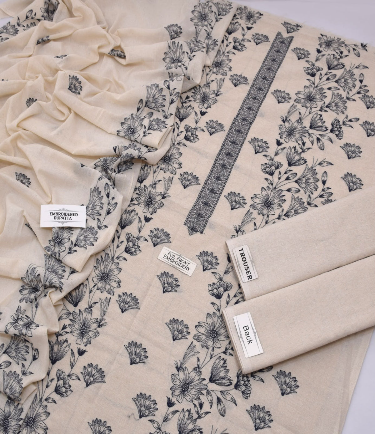 Breeze Brand Khadee Khaddar Embroidered 3-Piece Suit