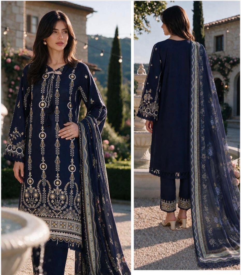 Embroidered 3pc suit
