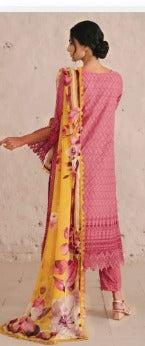 Chikenkari lawn with Printed Chiffon  Duppatta