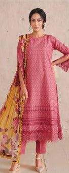 Chikenkari lawn with Printed Chiffon  Duppatta