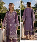 Elegant Lavender Embroidered 3-Piece Suit