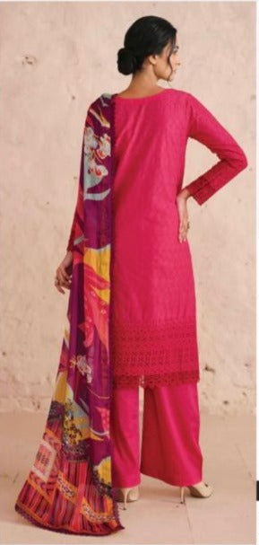Chikenkari Lawn with Printed Chiffon Duppatta