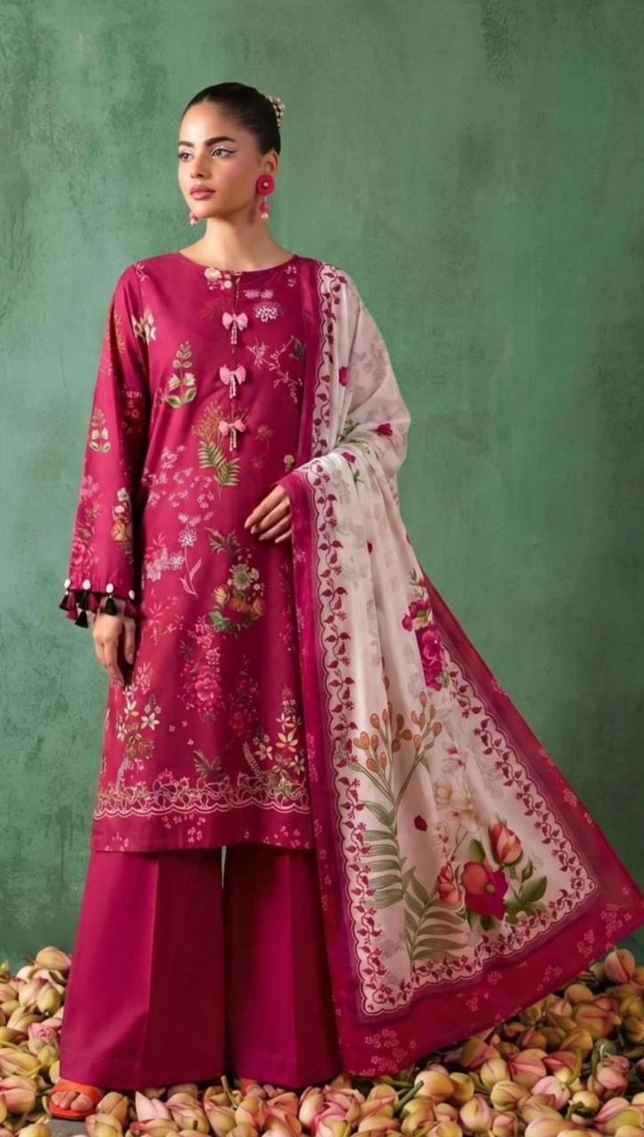 Premium khaddar printed 3pc