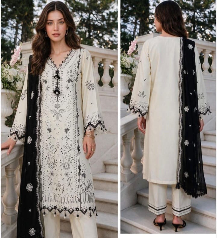 cambric chickenkari 3pc