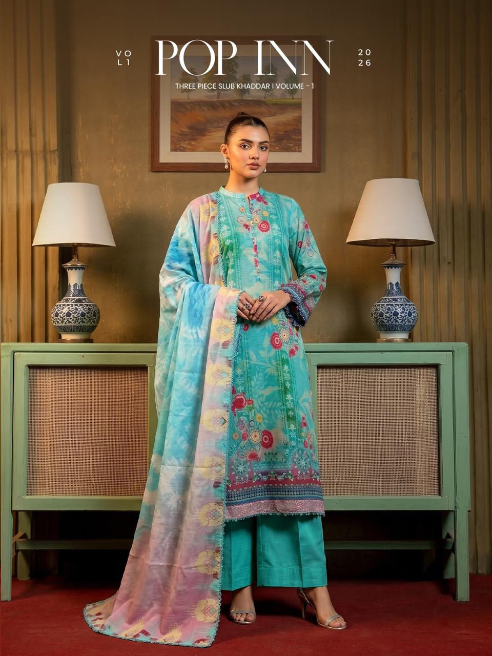 💜Elegant Aqua Blue Printed Suit